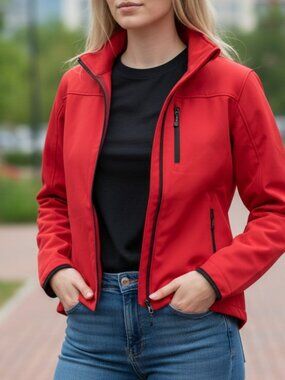 SWISS TECH Womens Red Windbreaker/ Jacket Size XL 46/48